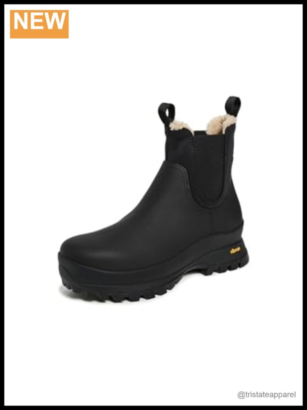 Chelsea Ankle Boots Rubber Sole Waterproof Cowhide Pull-On